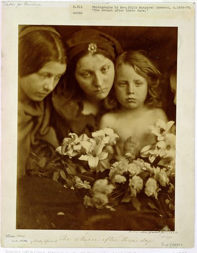 Die Rückkehr nach drei Tagen, ca. 1865 von Julia Margaret Cameron